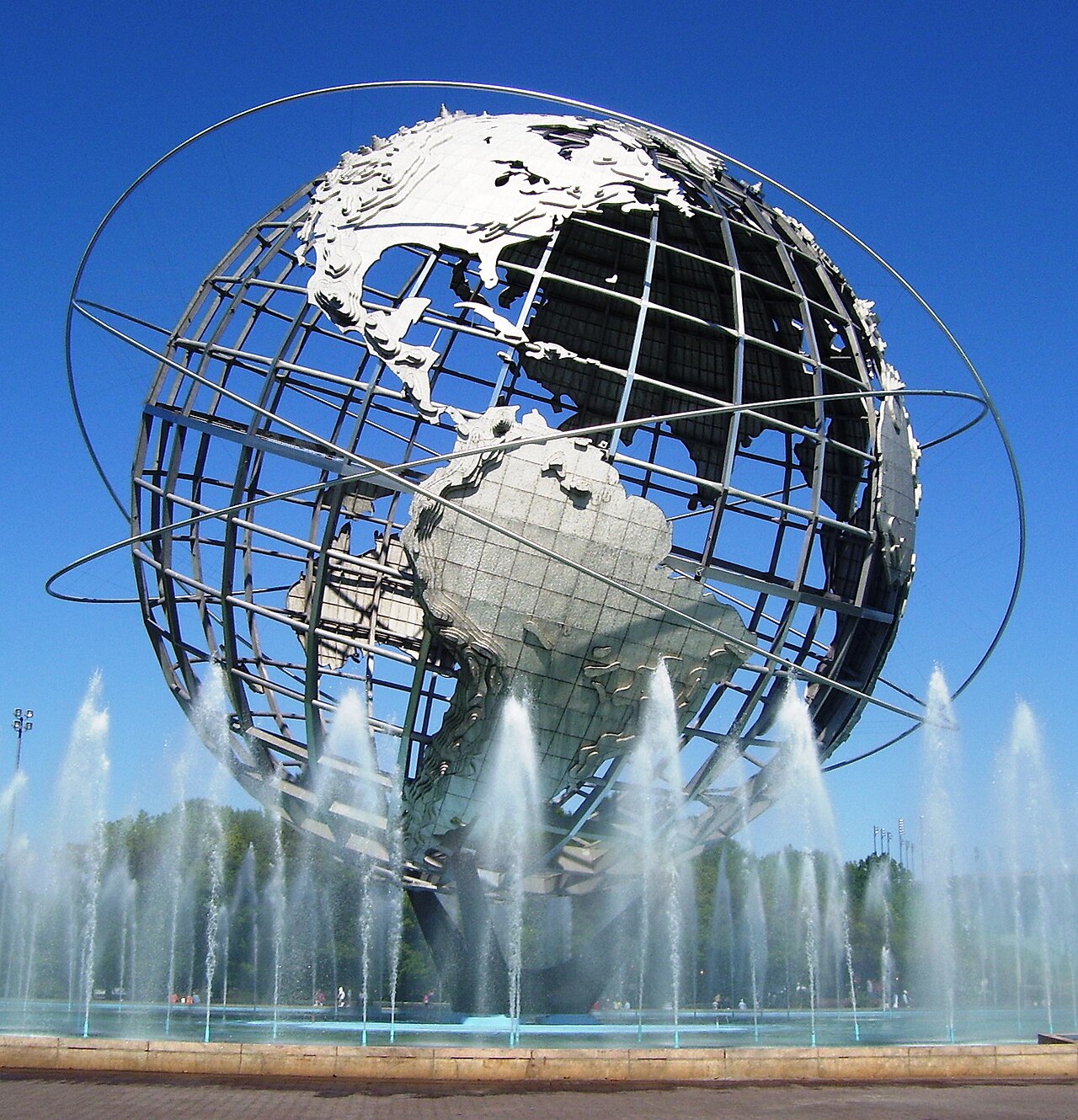 The Unisphere in Flushing Meadows Corona Park, Queens, near the USTA National Tennis Center